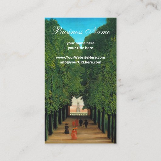 アンリ・ルソー作「セント・クルードの公園のアベニュー」 名刺 (正面)