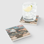 アンリ・ルソー戦争 ストーンコースター (横)