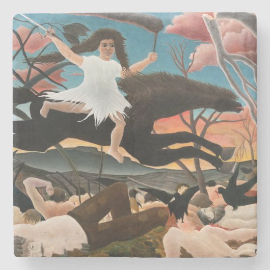 アンリ・ルソー戦争 ストーンコースター (正面)