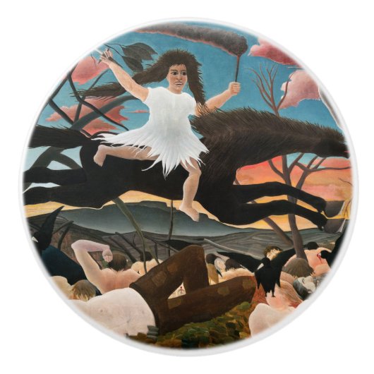 アンリ・ルソー戦争 セラミックノブ (正面)