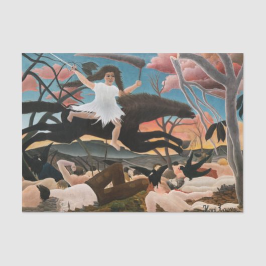 アンリ・ルソー戦争 薄葉紙 (正面)