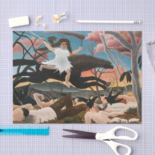 アンリ・ルソー戦争 薄葉紙 (クラフト)