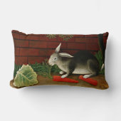 アンリ・ルソー美術：ウサギ ランバークッション (正面)