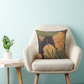 アンリ・ルソー著オレンジが付いているバナナの木のジャングル クッション (椅子)