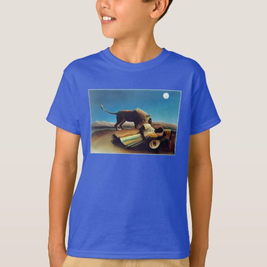 アンリ・ルソー著「眠るジプシー」 Tシャツ (正面)
