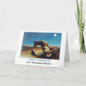 アンリ・ルソー著"睡眠のジプシー" カード (裏面)