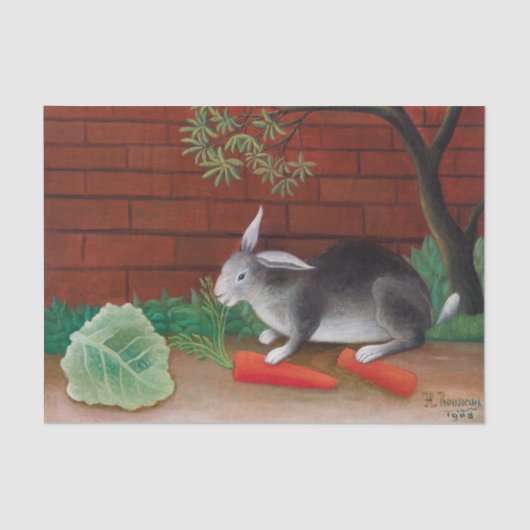 アンリ・ルソー - うさぎの食事 薄葉紙 (正面)