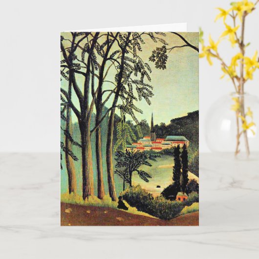 アンリ・ルソー・アートView of Saint Cloud カード (黄色い花)