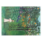 アンリ・ルソー - エキゾチックな森を歩く女 テーブルクロス (正面(横))