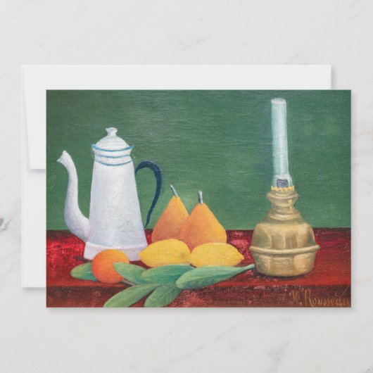 アンリ・ルソー - コーヒーポットのある静物画 サンキューカード (正面)