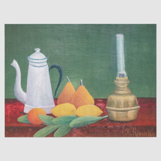 アンリ・ルソー - コーヒーポットのある静物画 薄葉紙 (正面)