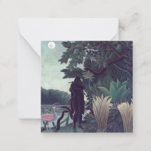 アンリ・ルソー – ザスネークシャーマー ノートカード (正面)