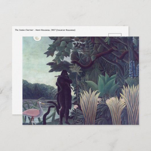 アンリ・ルソー – ザスネークシャーマー ポストカード (正面/裏面)