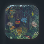 アンリ・ルソー – ザ・ドリーム/ルレベ ペーパープレート<br><div class="desc">ザドリーム/ルレヴェ – アンリ・ルソー， 1910 （別名ドゥアニエ・ルソー）</div>