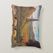 アンリ・ルソー – セーヌとエッフェルタワーinサンセット アクセントクッション (裏面(縦))