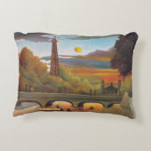 アンリ・ルソー – セーヌとエッフェルタワーinサンセット アクセントクッション (裏面)