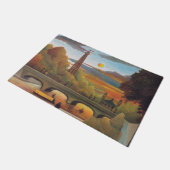 アンリ・ルソー – セーヌとエッフェルタワーinサンセット ドアマット (アングル)