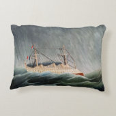 アンリ・ルソー – テンペストの船 アクセントクッション (裏面)