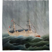 アンリ・ルソー – テンペストの船 シャワーカーテン (正面)