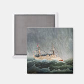 アンリ・ルソー – テンペストの船 マグネット (正面/裏面)