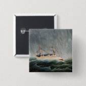 アンリ・ルソー – テンペストの船 缶バッジ (正面&裏面)