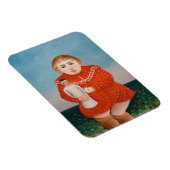 アンリ・ルソー - 人形を持つ子供 マグネット (右側)