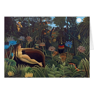 アンリ・ルソー 夢 - ジャングルの女性と動物