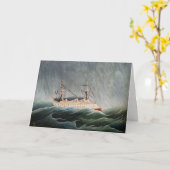 アンリ・ルソー - 嵐の船 カード (黄色い花)