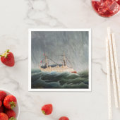 アンリ・ルソー - 嵐の船 スタンダードカクテルナプキン (インサイチュ)