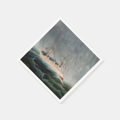 アンリ・ルソー - 嵐の船 スタンダードカクテルナプキン (角)