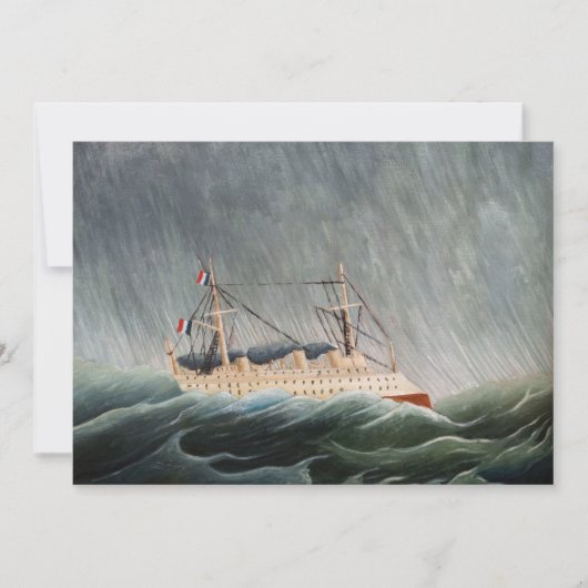 アンリ・ルソー - 嵐の船 招待状 (正面)