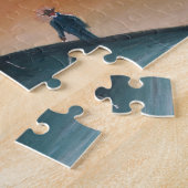 アンリ・ルソー – 漁師と二面飛行機 ジグソーパズル (側面)