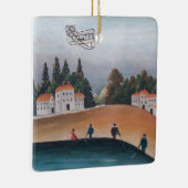 アンリ・ルソー – 漁師と二面飛行機 セラミックオーナメント (右)