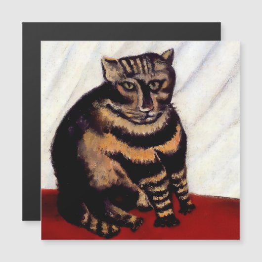 アンリ・ルソー「灰色猫」 マグネット招待状 (正面/裏面)