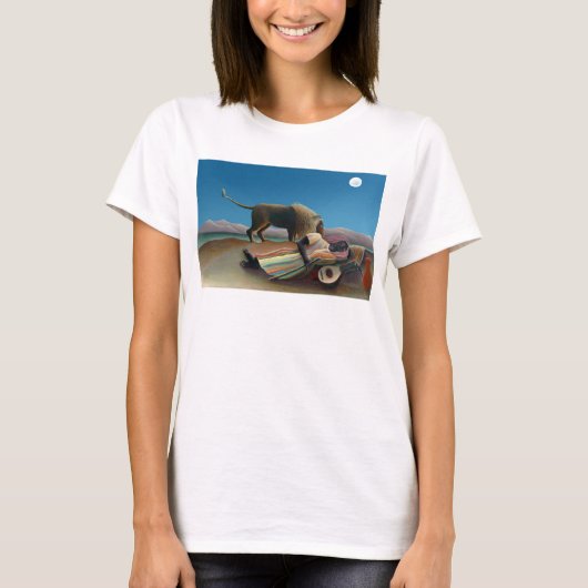 アンリ・ルソー - 眠るジプシー Tシャツ (正面)