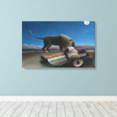 アンリ・ルソー - 眠れるジプシー キャンバスプリント (インサイチュ (ウッドフロア))