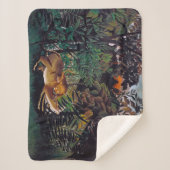 アンリ・ルソー – 空腹のライオン シェルパブランケット (正面)