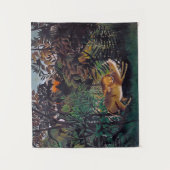 アンリ・ルソー – 空腹のライオン タペストリー (正面)