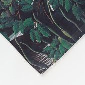 アンリ・ルソー – 空腹のライオン フリースブランケット (角)