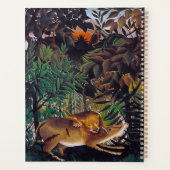 アンリ・ルソー – 空腹のライオン プランナー手帳 (裏面)