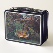 アンリ・ルソー – 空腹のライオン メタルランチボックス (裏面)