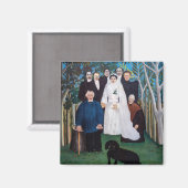 アンリ・ルソー - 結婚式の参加者たち マグネット (正面/裏面)