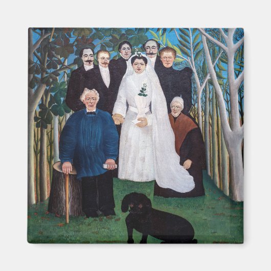 アンリ・ルソー - 結婚式の参加者たち マグネット (正面)