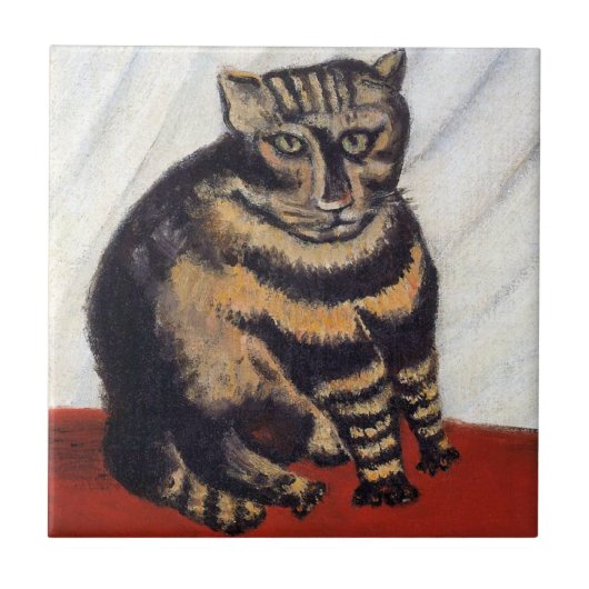 アンリ・ルソー - 虎猫 ( Le Chat Tigre ) タイル (正面)