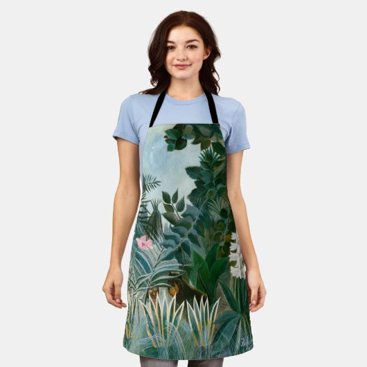 アンリ・ルソー – 赤道ジャングル エプロン (着用した状態)