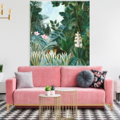 アンリ・ルソー – 赤道ジャングル キャンバスプリント (インサイチュ (リビング))