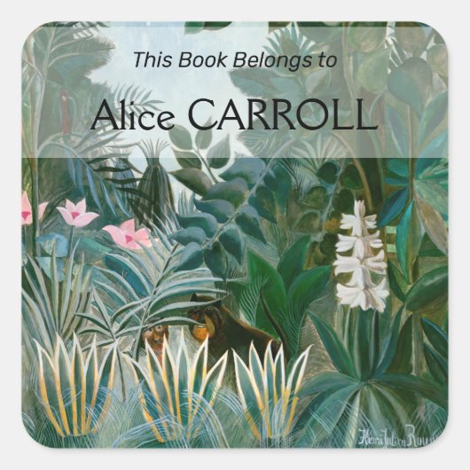 アンリ・ルソー – 赤道ジャングル スクエアシール (正面)