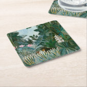 アンリ・ルソー – 赤道ジャングル スクエアペーパーコースター (アングル)