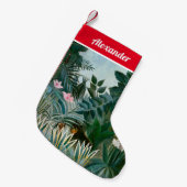アンリ・ルソー – 赤道ジャングル スモールクリスマスストッキング (正面 (吊り時))