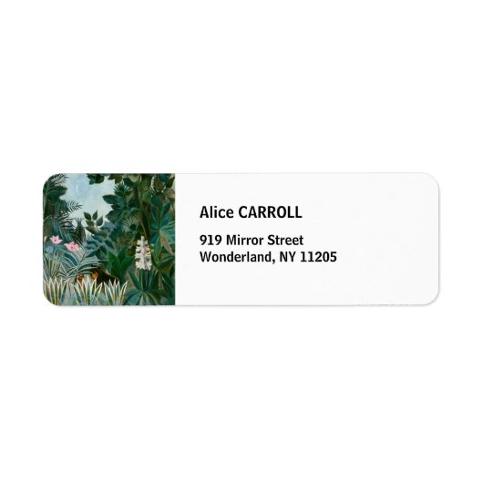 アンリ・ルソー – 赤道ジャングル ラベル (正面)